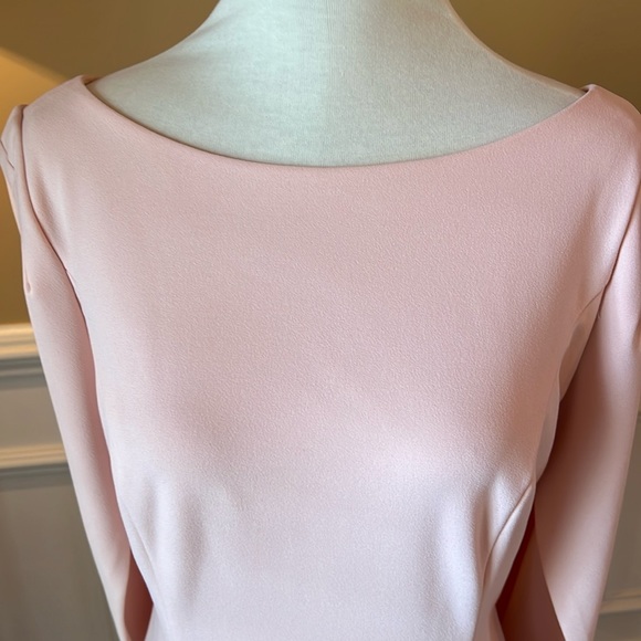 Betsy & Adam Draped Shell Pink MOB Dress - Picture 3 of 13